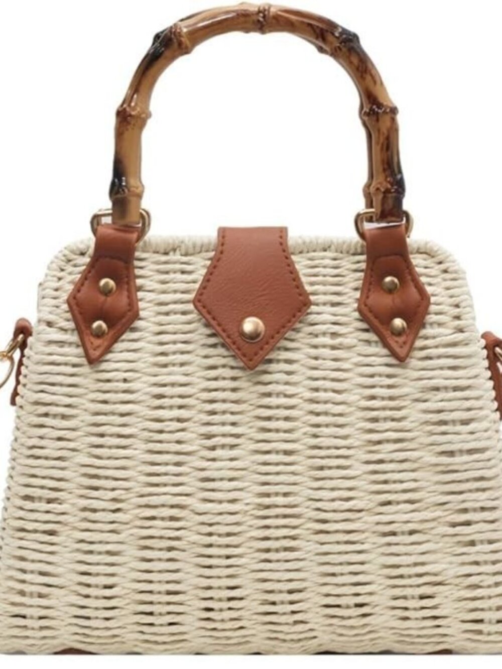 Cross Body Handbags for Women Straw Woven, Handmade, Wicker Rattan Bag